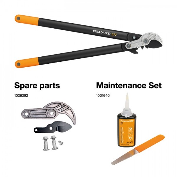 Сучкоріз до 50 мм Fiskars PowerGear™ Anvil L (L77) 112580 (1000583)
