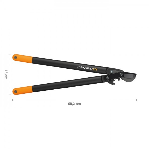 Сучкорез плоскостной до 50 мм Fiskars PowerGear™ Bypass L (L78) 112590 + секатор до 20 мм P321 (1000584-Set)