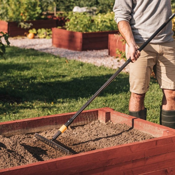 Грабли для грунта 14 зубьев Fiskars QuikFit 135511 (1000653)