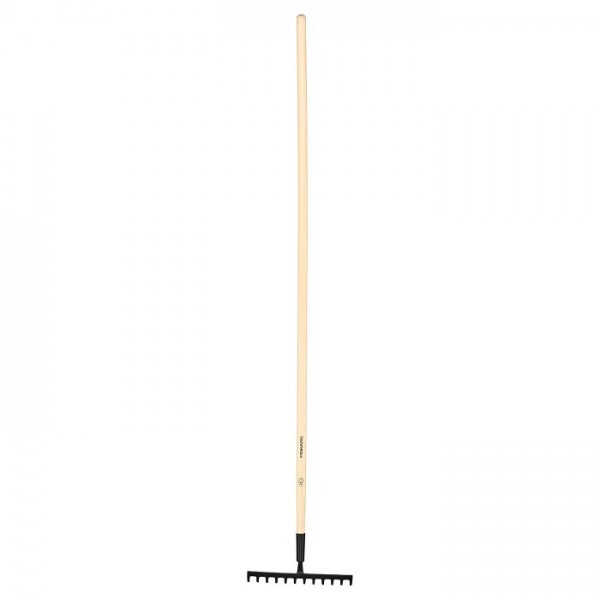 Грабли Fiskars Solid с деревянной ручкой 12 зубцов (1014811)