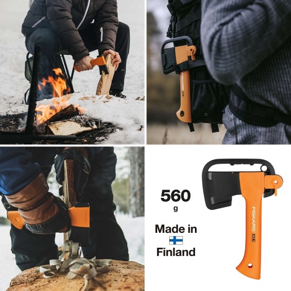 Подарочный набор Fiskars (Топор 1015617 + нож 1023619 + пила 1000613) 2020961