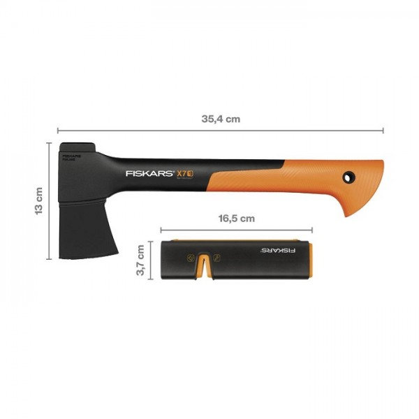 Сокира-колун Fiskars X25 XL (1015643) + Стругачка для сокир та ножів Fiskars (1060003) Сокири
