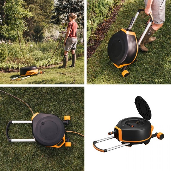 Катушка-тележка со шлангом автоматическая Fiskars X-series XL (1067548)