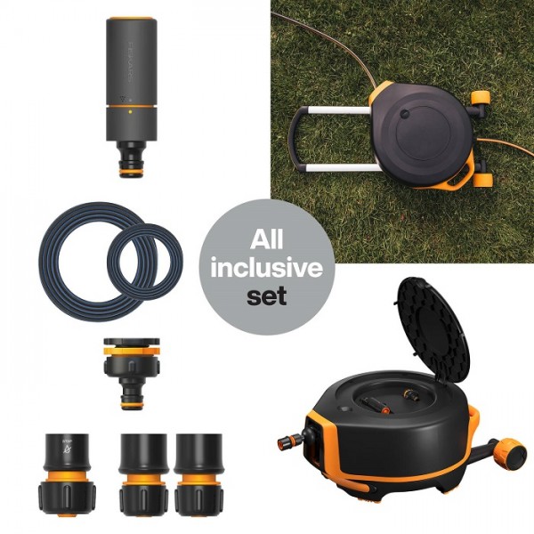 Катушка-тележка со шлангом автоматическая Fiskars X-series XL (1067548)