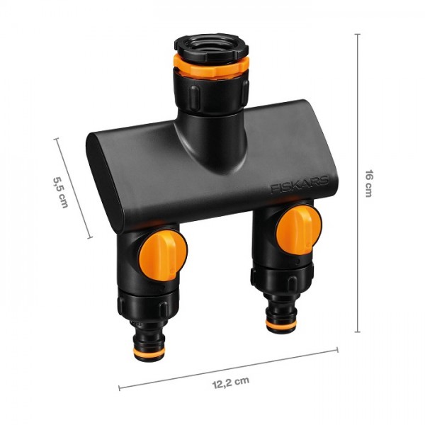 Тройник для крана Fiskars Comfort 2 выхода (1070577)