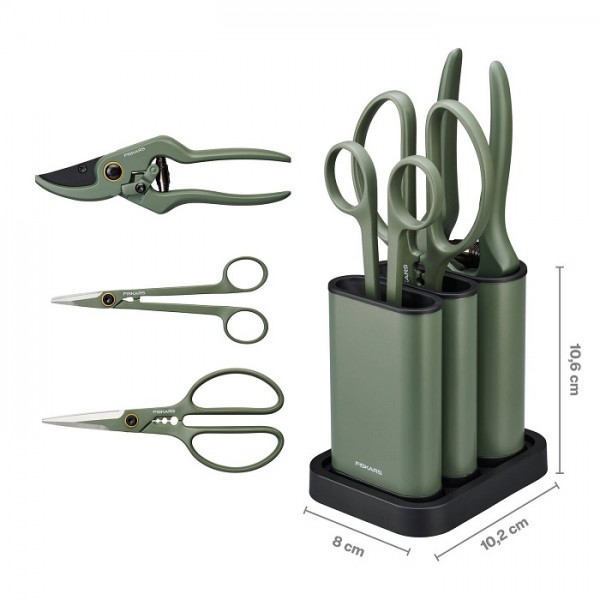 Набор инструментов для теплиц и комнатных растений Fiskars Plant care с держателями (1075317)