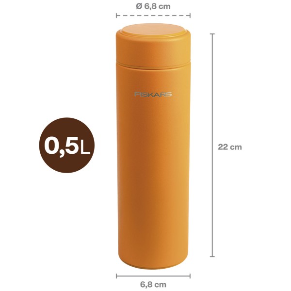 Термос Fiskars On-the-go 0.5 л, помаранчевий, A14832 (1078698)