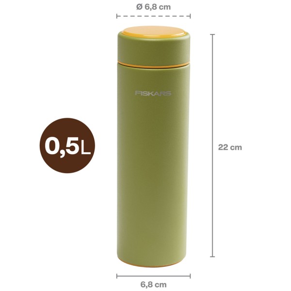 Термос Fiskars On-the-go 0.5 л зеленый A14834 (1078760)