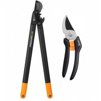 Сучкоріз до 50 мм Fiskars PowerGear™ Bypass L (L78) 112590 + секатор до 18 мм P121 (1000584)