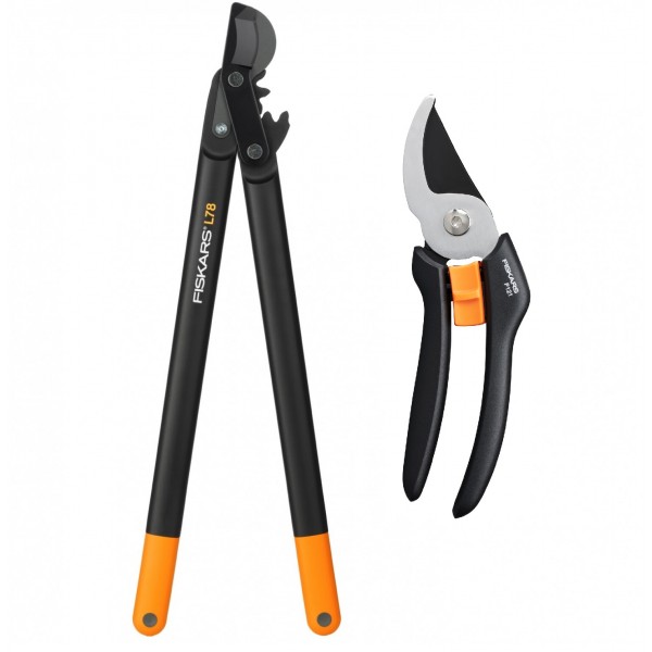 Сучкоріз до 50 мм Fiskars PowerGear™ Bypass L (L78) 112590 + секатор до 18 мм P121 (1000584) 1000584+1057160