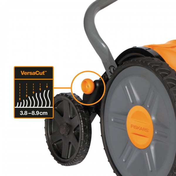 Механическая газонокосилка Fiskars StaySharp Plus Reel Mower, ширина 43 см, 113872 (1015649)