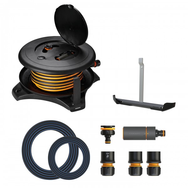 Котушка зі шлангом Fiskars Solid M 1/2" 13 мм, 20 м + настінний кронштейн (1059608) 1059608