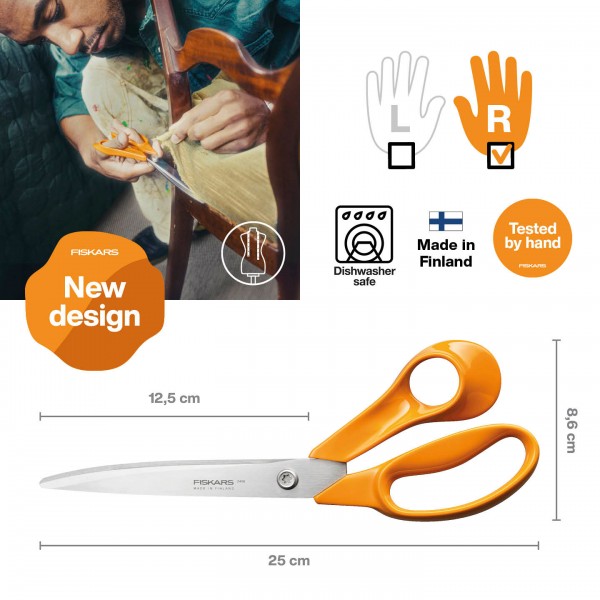 Ножиці універсальні Fiskars Classic Large universal 25 см, 1005151 (1075038) 1075038