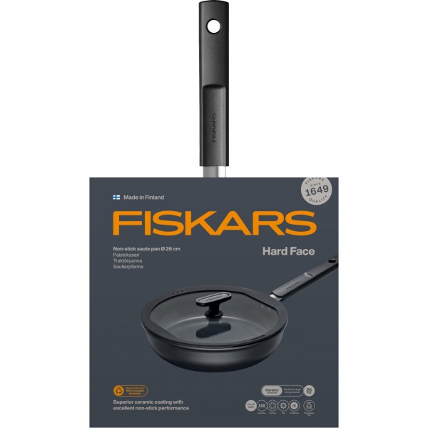 Сотейник Fiskars Hard Face 26 см з кришкою (1075529) 1075529