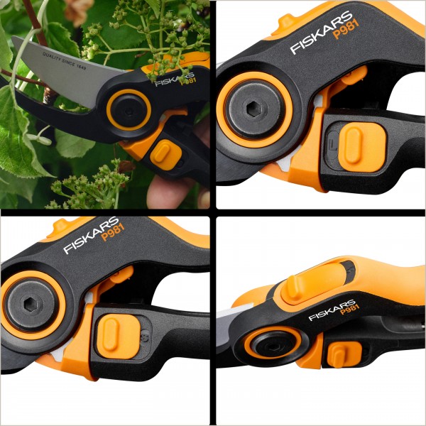 Площинний секатор до 26 мм Fiskars DualAction P981 Bypass (1080132) 1080132