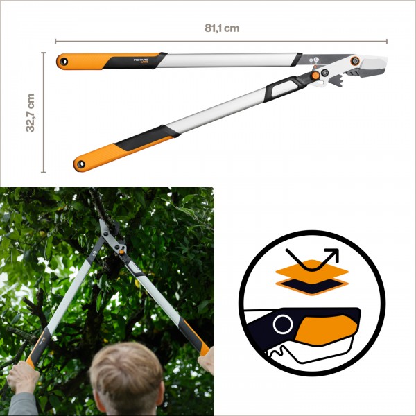 Сучкорез до 50 мм Fiskars DualAction LX108 Bypass (1080133) Сучкорез до 50 мм Fiskars DualAction LX108 Bypass (1080133)