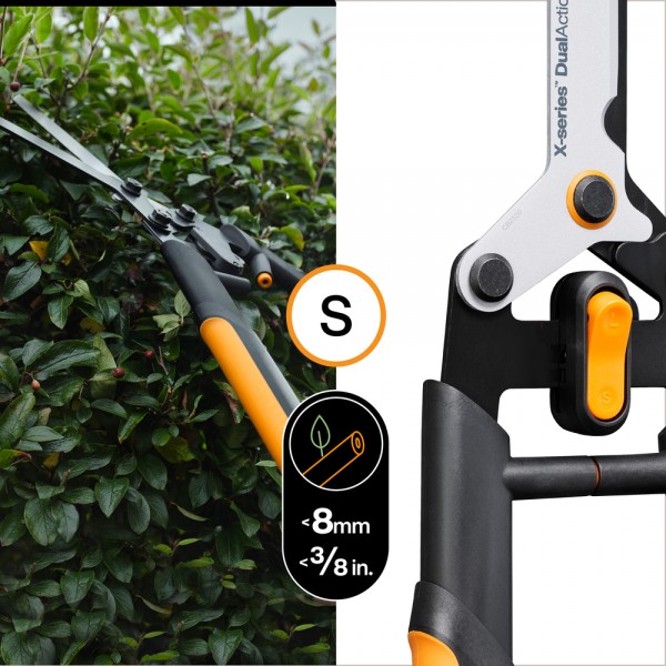 Ножницы для живой изгороди Fiskars DualAction HSX96 (1080134) Ножницы для живой изгороди Fiskars DualAction HSX96 (1080134)