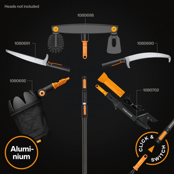 Ручка телескопічна Fiskars OneClick M, 220-400 см (1080672) 1080672