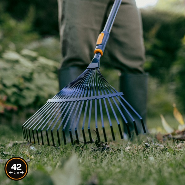 Граблі віялові металеві Fiskars OneClick L 42 см (1080675) 1080675 Граблі віялові металеві Fiskars OneClick L 42 см (1080675) 1080675