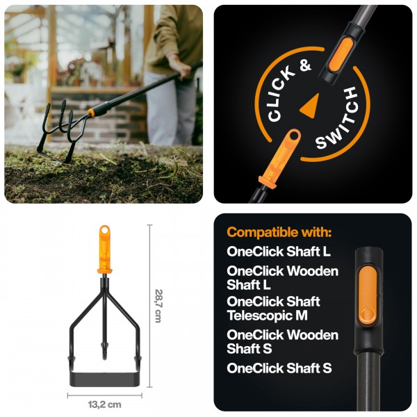 Культиватор-сапа Fiskars OneClick 13 см (1080685) 1080685 Культиватор-сапа Fiskars OneClick 13 см (1080685) 1080685