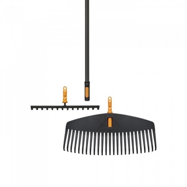 Граблі пластикові 51 см + граблі металеві 36 см Fiskars OneClick + ручка 161 см (1080716) 1080716