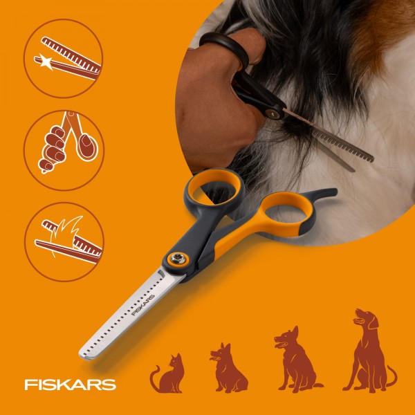 Філіровочні ножиці для стрижки собак і котів Fiskars Blending scissors (2009128)