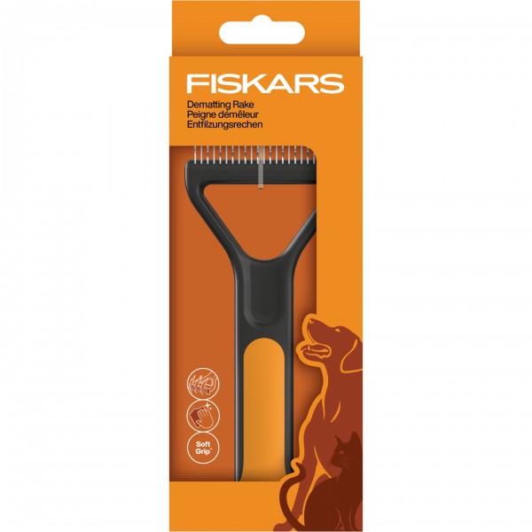 Ковтунорез для груминга кошек и собак Fiskars Dematting Rake (2009136) Ковтунорез для груминга кошек и собак Fiskars Dematting Rake (2009136)