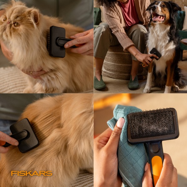Щітка для вичісування котів і собак Fiskars Slicker Brush (2009138) Щітка для вичісування котів і собак Fiskars Slicker Brush (2009138)