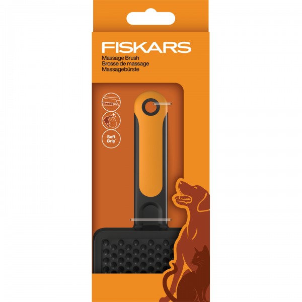 Масажна щітка для котів і собак Fiskars Massage Brush (2009140) Масажна щітка для котів і собак Fiskars Massage Brush (2009140)