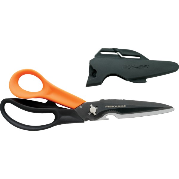 Багатофункціональні ножиці Fiskars Cuts+More леза з покриттям титановим 23 см 1000809