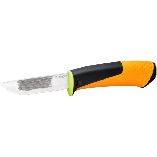 Нож Fiskars для тяжелых работ с точилкой (156018) 1023619