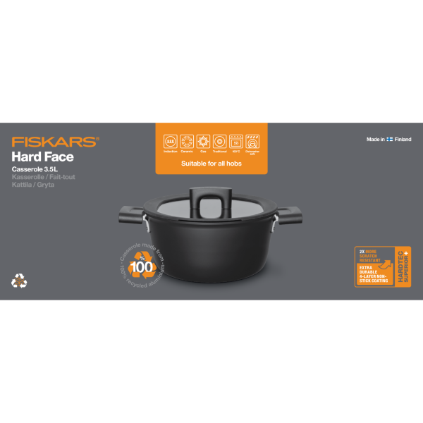 Кастрюля Fiskars Hard Face 3.5 л 1052227