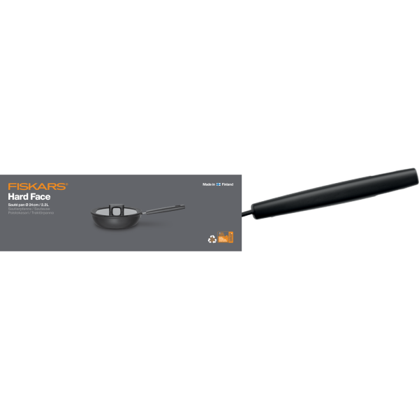Сотейник Fiskars Hard Face с крышкой 24 см 1052230