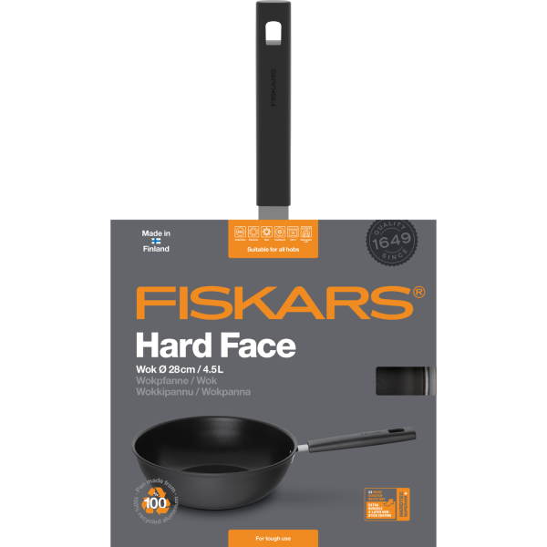 Сковорода WOK Fiskars Hard Face 28 см 1052233