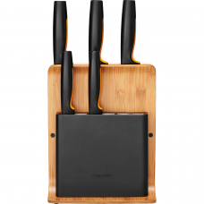Набір кухонних ножів із бамбуковим блоком Fiskars Functional Form™ 5 шт 1057552