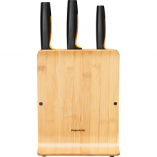 Набір кухонних ножів із бамбуковим блоком Fiskars Functional Form™ 3 шт 1057553