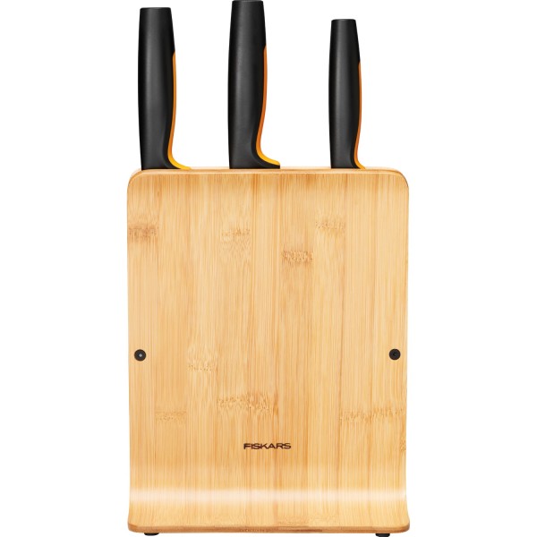 Набор кухонных ножей с бамбуковым блоком Fiskars Functional Form ™ 3 шт 1057553