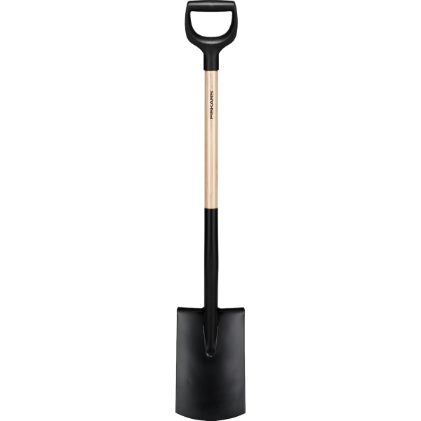 Лопата прямая с деревянной ручкой Fiskars Solid™ (1066722)