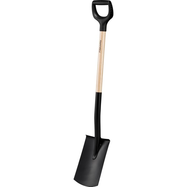 Лопата прямая с деревянной ручкой Fiskars Solid™ (1066722)