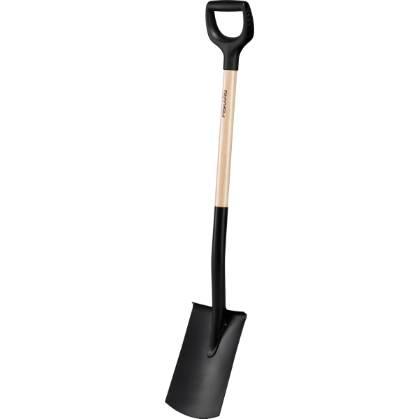 Лопата прямая с деревянной ручкой Fiskars Solid™ (1066722)