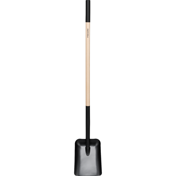 Лопата совковая с деревянной ручкой (L-образная рукоятка) Fiskars Solid™ (1066724)