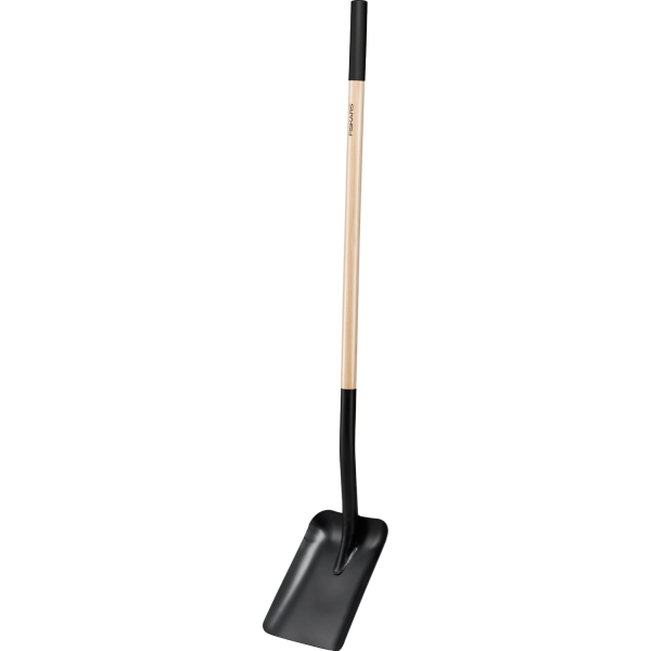 Лопата совковая с деревянной ручкой (L-образная рукоятка) Fiskars Solid™ (1066724)