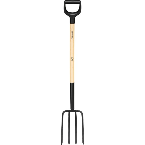 Вилы садовые с деревянной ручкой Fiskars Solid™ 1070676