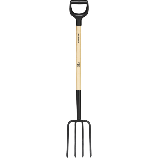 Вилы садовые с деревянной ручкой Fiskars Solid™ 1070676