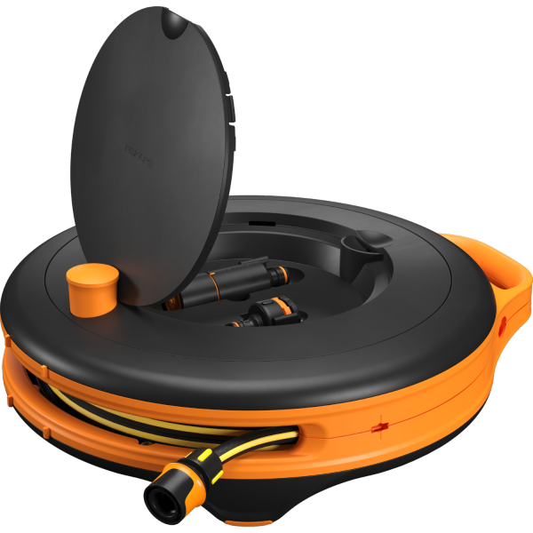 Катушка со шлангом Fiskars S 3/8" (9мм) L-15м с набором аксессуаров (1071660)