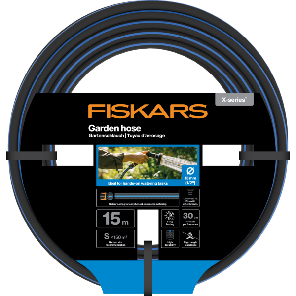 Садовый шланг Fiskars X-series™ 13 мм (1/2”) 15 м (1076044)