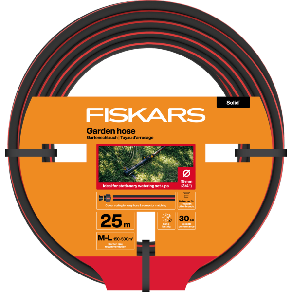 Садовый шланг Fiskars Solid™ 19 мм (3/4”) 25 м (1076062)