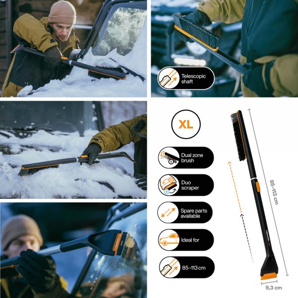 Щітка-скребок телескопічна 85-113 см Fiskars X-series (1078493)