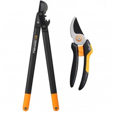 Сучкорез плоскостной до 50 мм Fiskars PowerGear™ Bypass L (L78) 112590 + секатор до 20 мм P321 (1000584-Set)