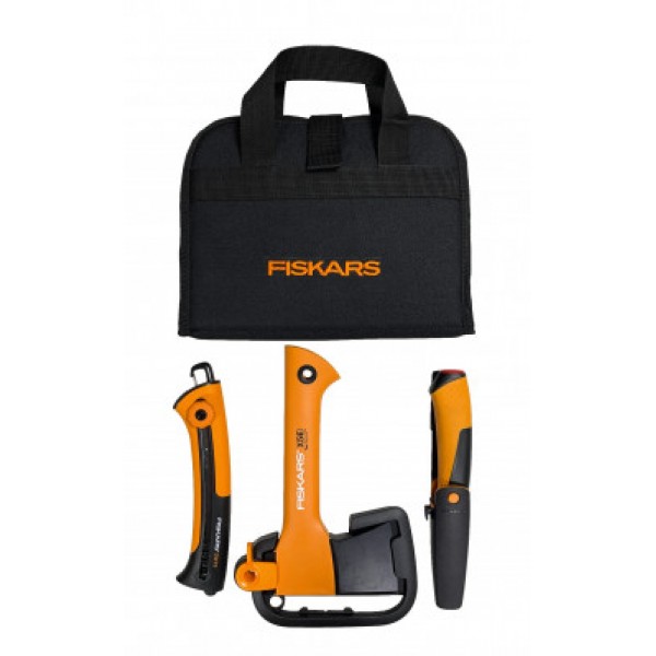 Подарочный набор Fiskars (Топор 1015617 + нож 1023619 + пила 1000613) 2020961